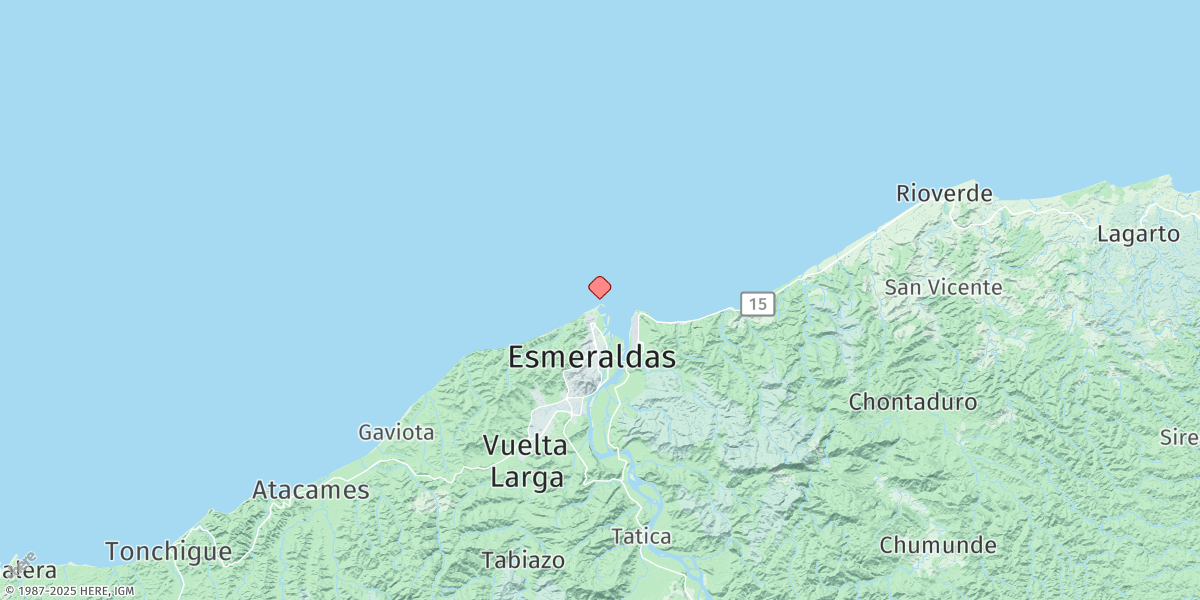 Map of Esmeraldas