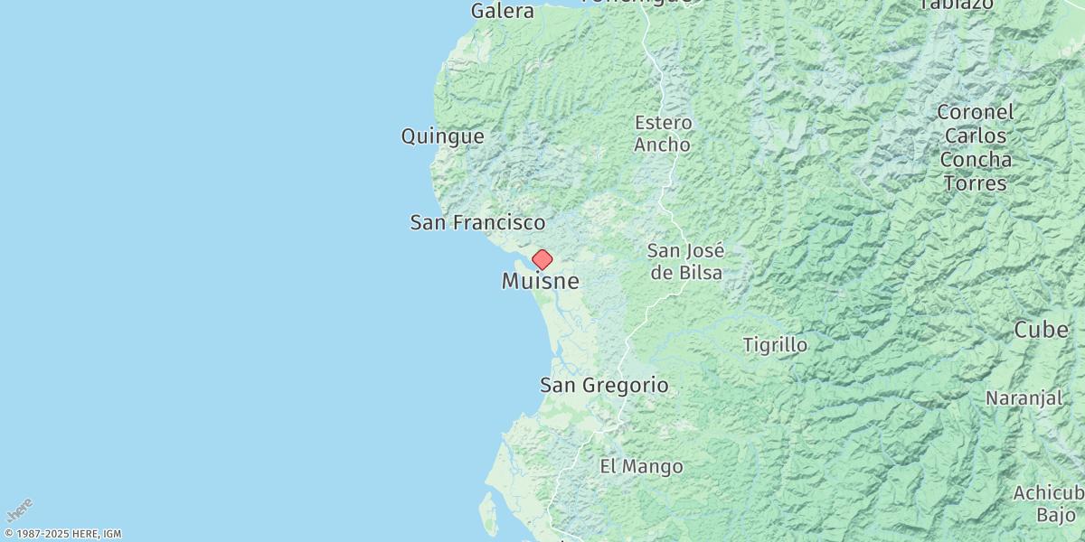 Map of Muisne