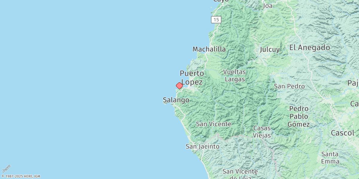 Map of Puerto Lopez