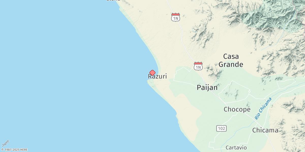 Map of Puerto Malabrigo