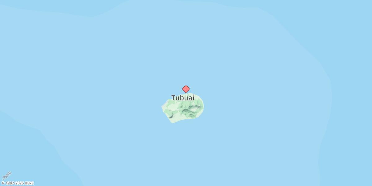Map of Tubuai Archipel Des Australes