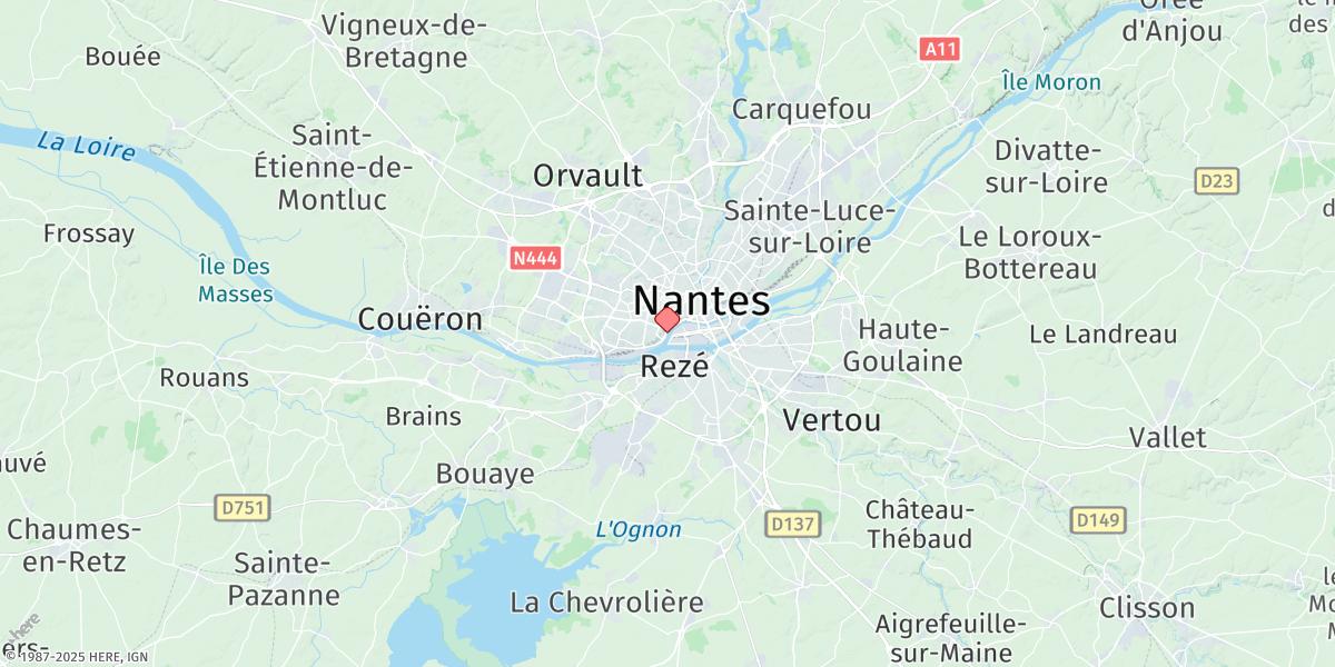 Map of Nantes