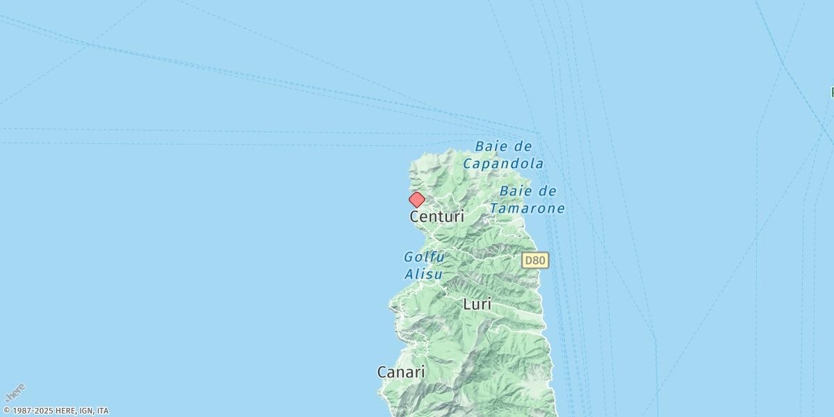 Map of Centuri