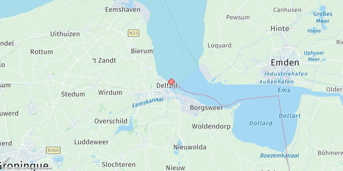 Map of Delfzijl
