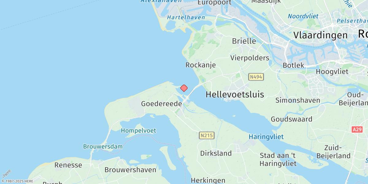 Map of Haringvlietsluizen