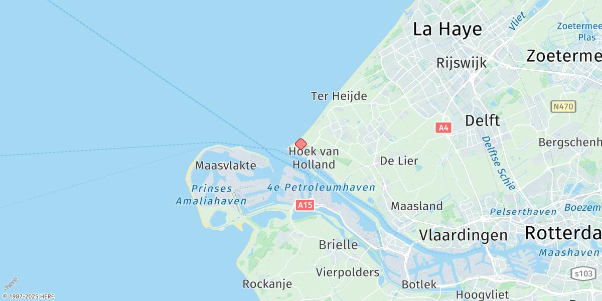 Map of Hoek Van Holland