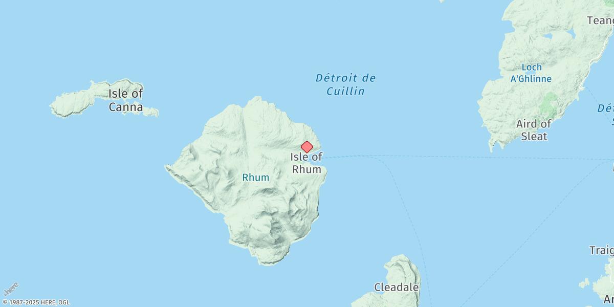 Map of Loch Scresort (Rhum)