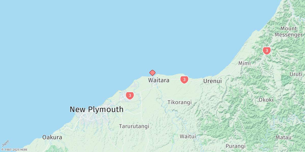 Map of Waitara River Entrance