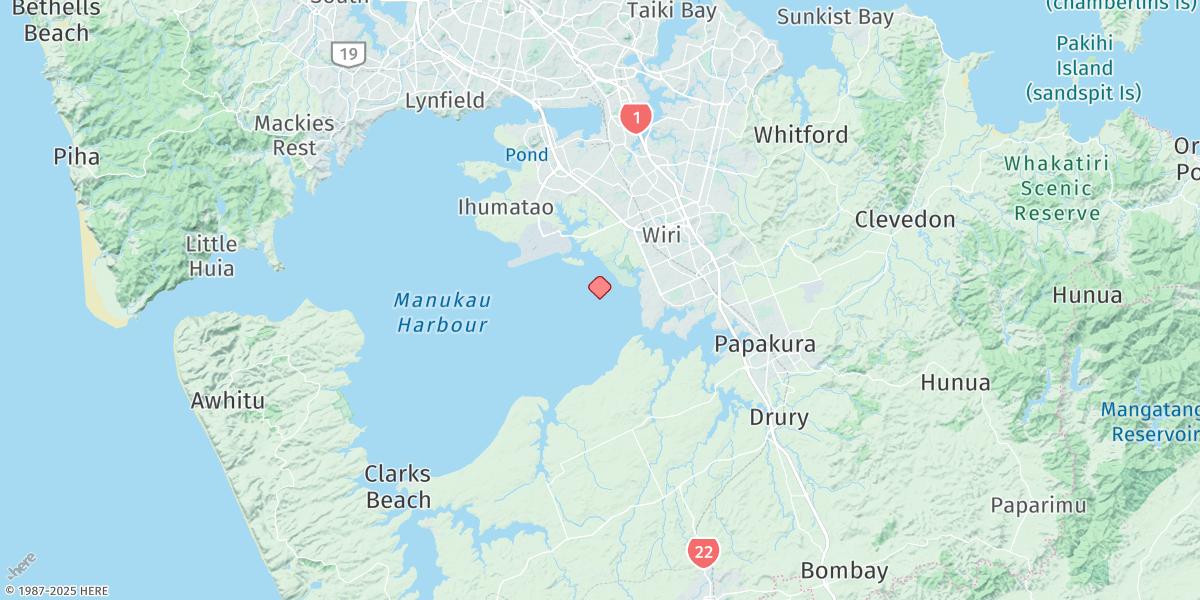 Map of Papakura Channel - Lpg Terminal
