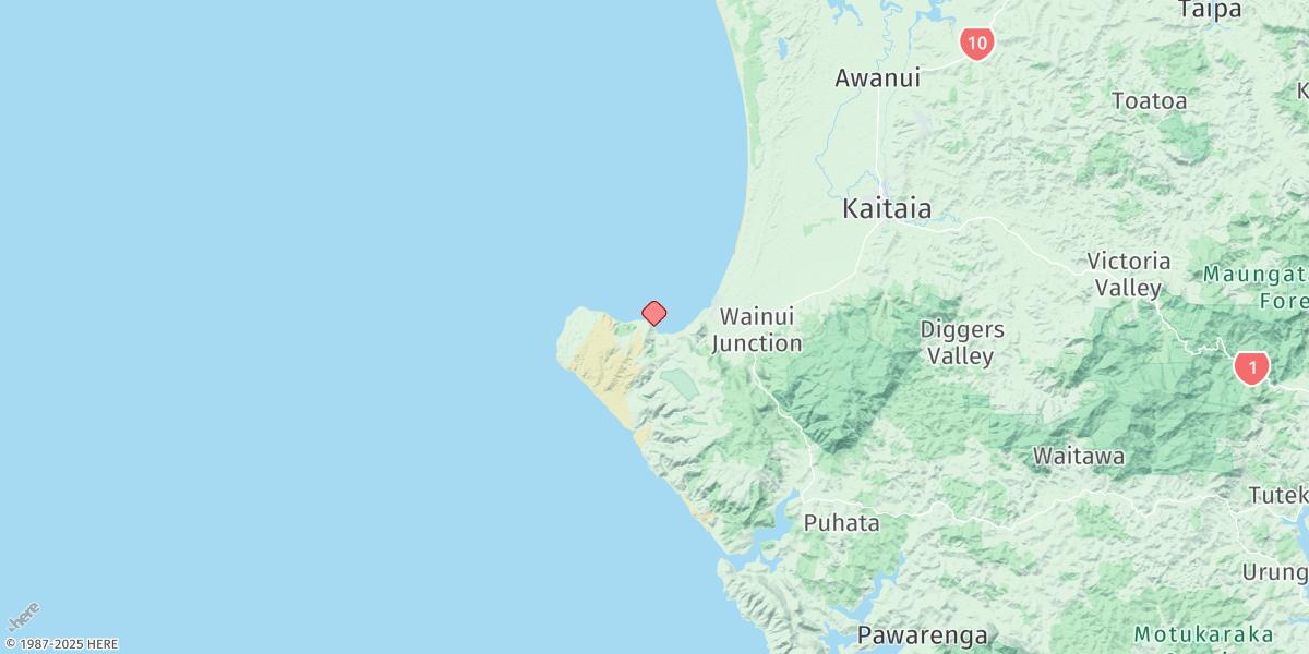 Map of Ahipara Bay
