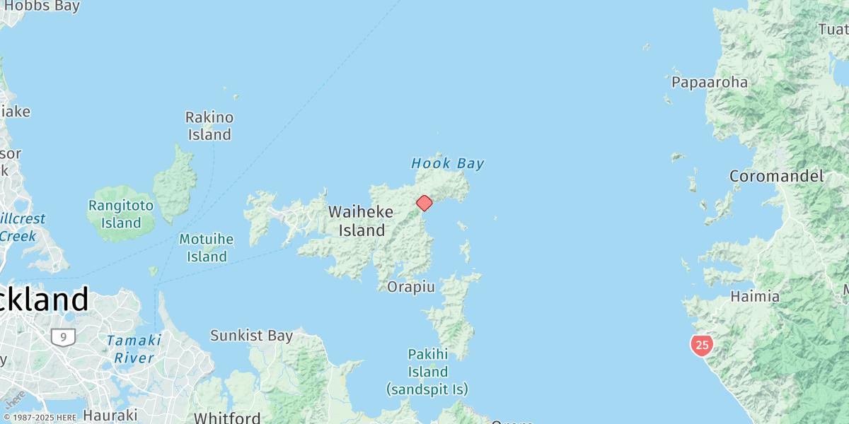 Map of Man O'War Bay