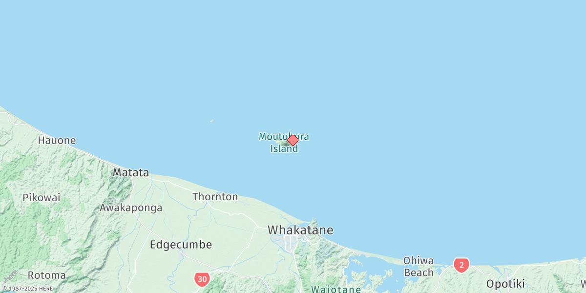 Map of Moutohora Island - Whale Island