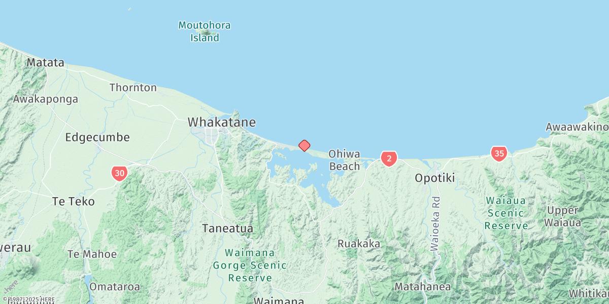 Map of Port Ohope Wharf