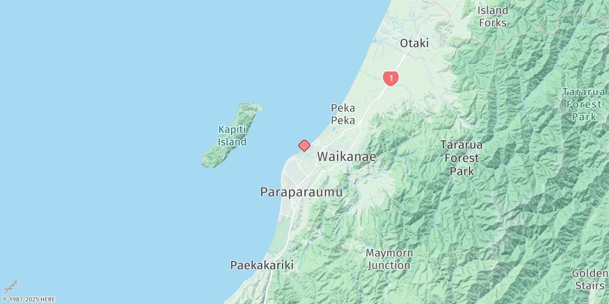 Map of Waikanae River Entrance