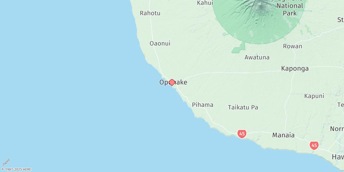 Map of Opunake Bay