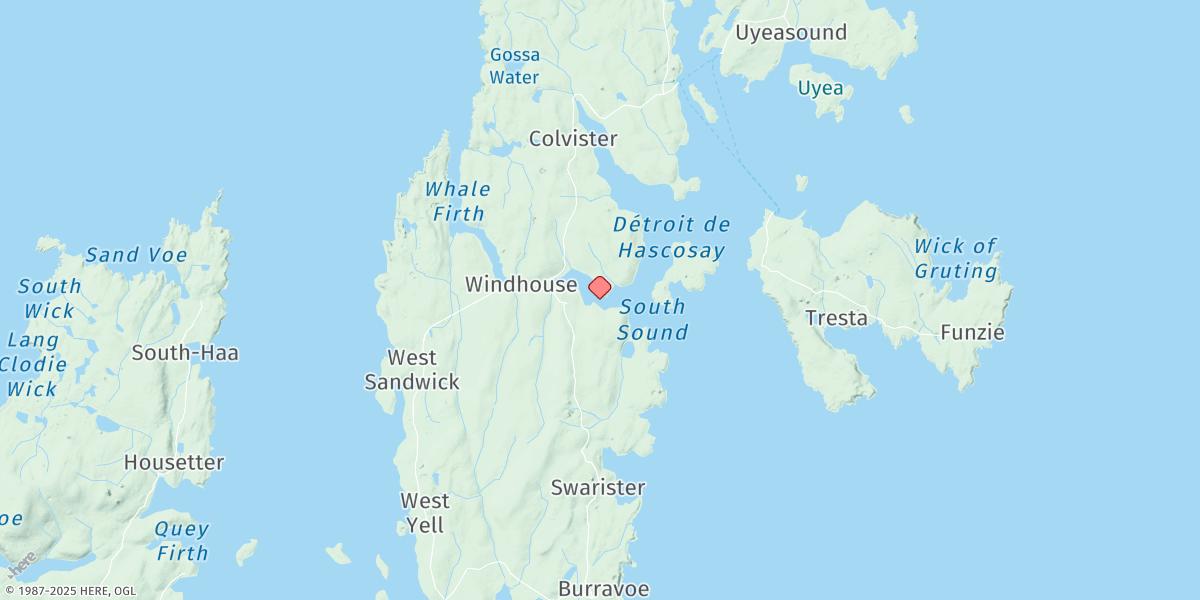 Map of Mid Yell