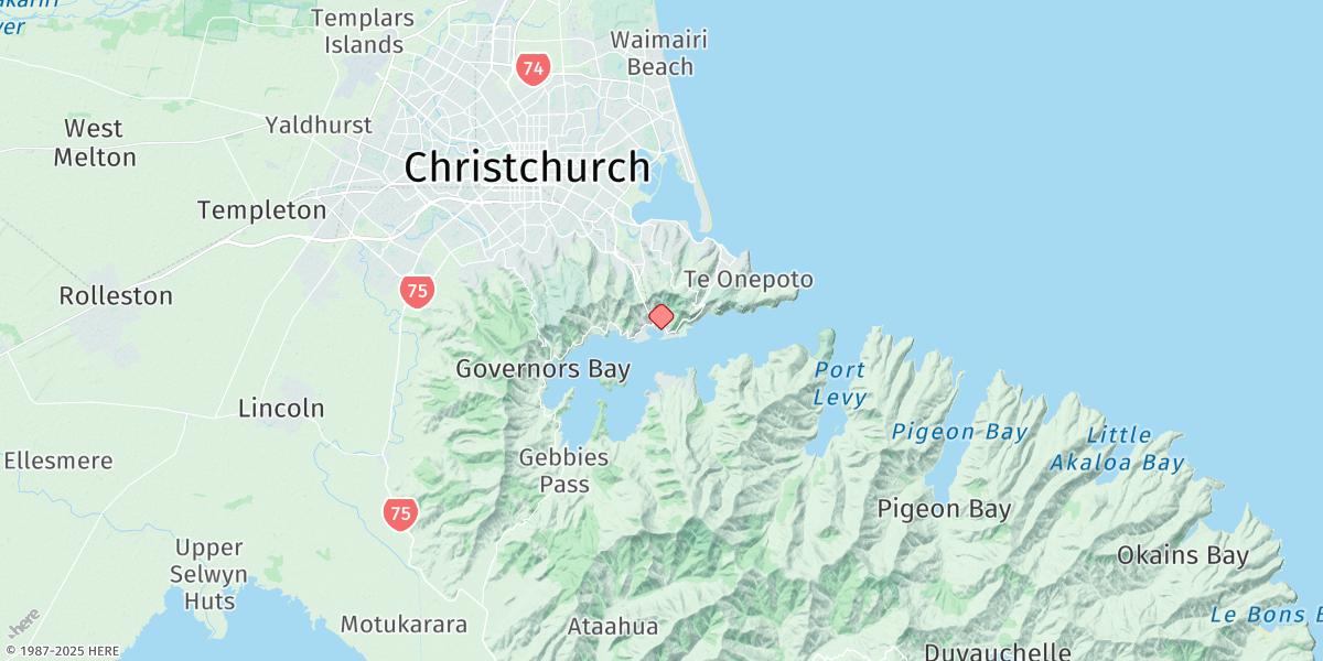 Map of Lyttelton