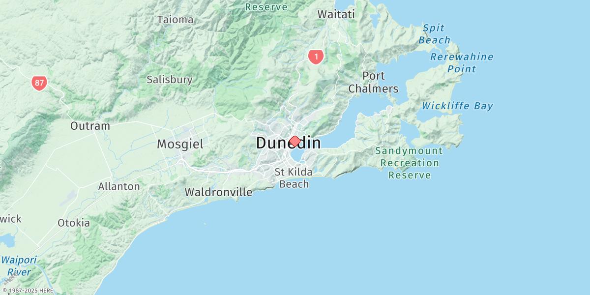 Map of Dunedin