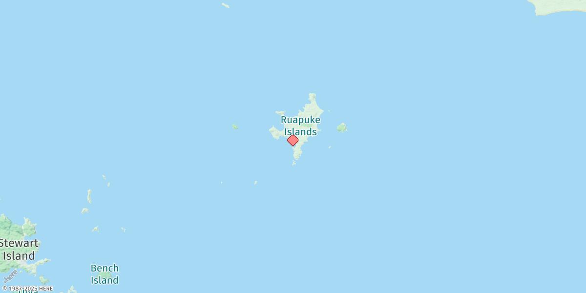 Map of Ruapuke Island