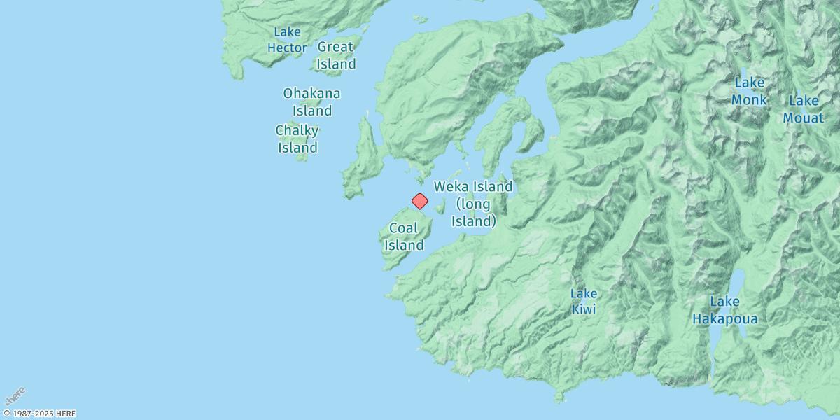 Map of Coal Island - Fishing Bay