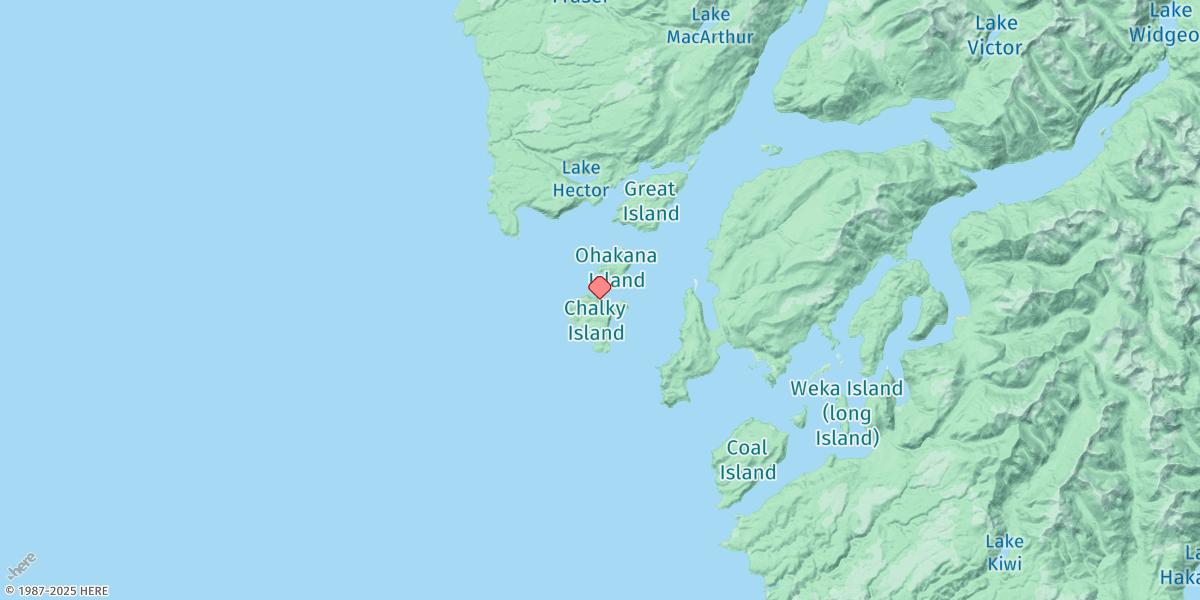 Map of Chalky Island - Sealers Bay