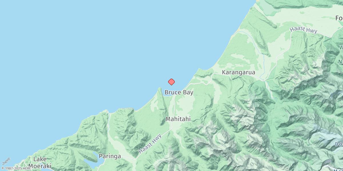 Map of Bruce Bay