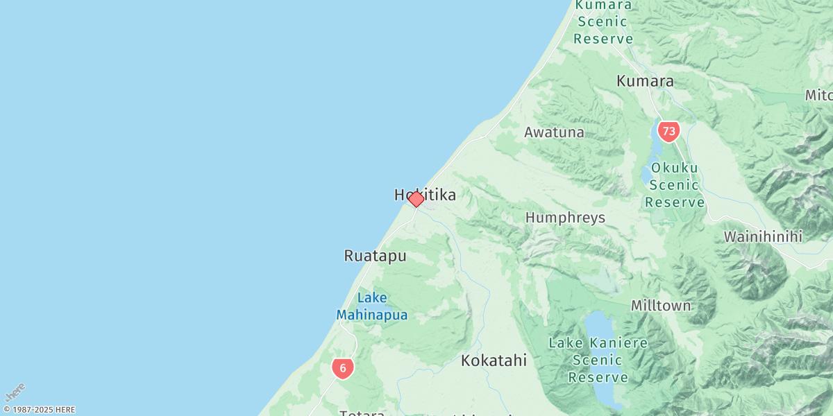 Map of Hokitika River Bar