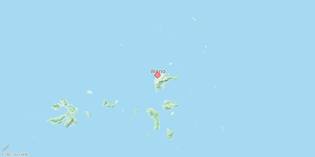 Map of Chuuk, Moen Island