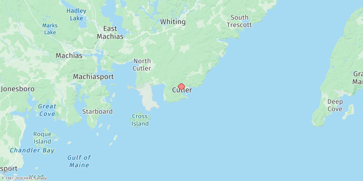 Map of Cutler, Little River