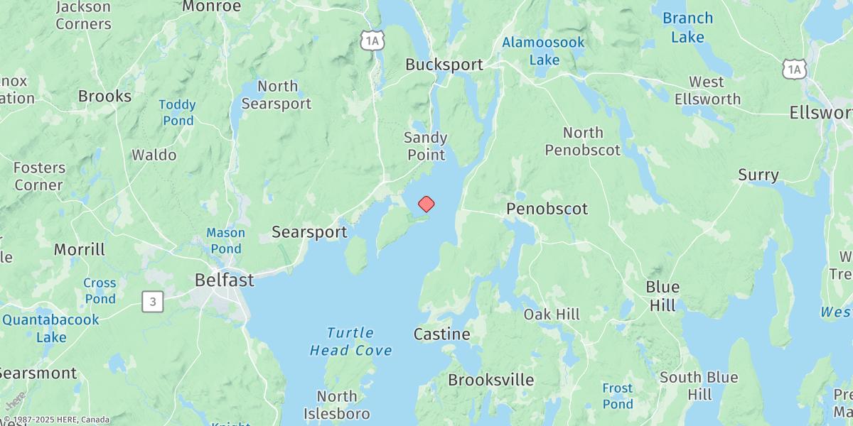Map of Fort Point, Penobscot River
