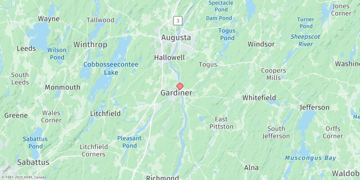 Map of Gardiner