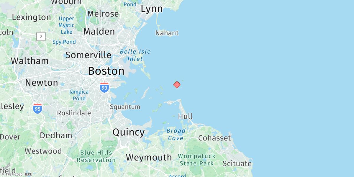 Map of Boston Light