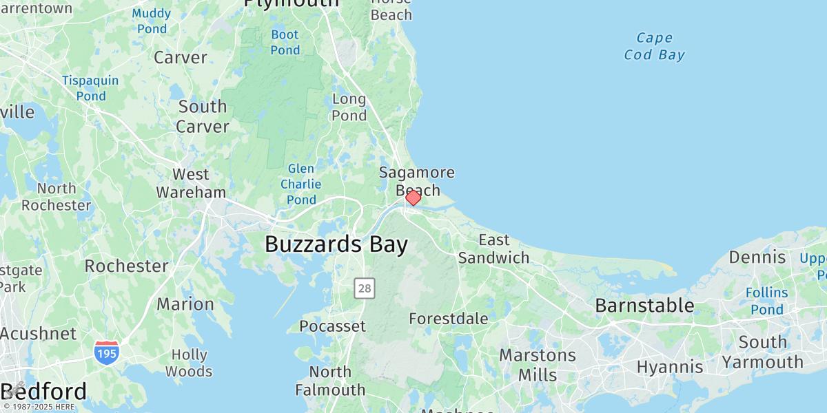 Map of Cape Cod Canal, Sagamore