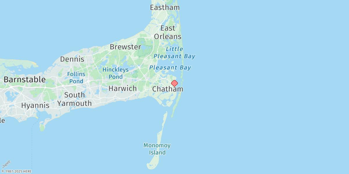 Map of Chatham Harbor, Aunt Lydias Cove