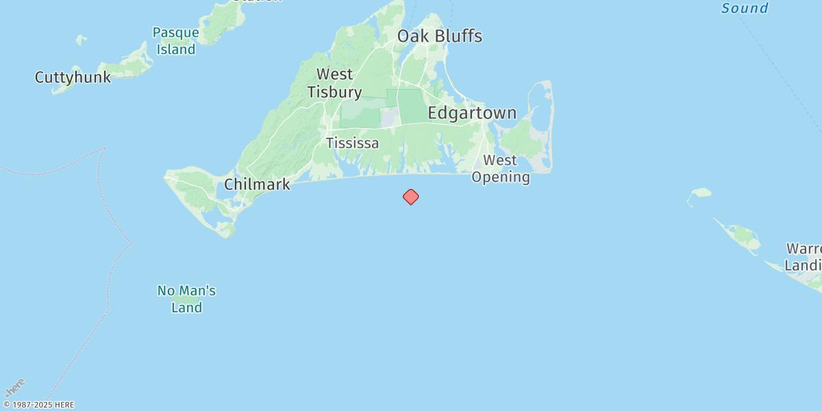 Map of Martha's Vineyard Gps Buoy