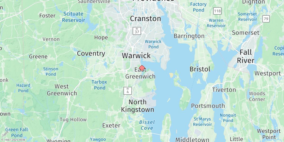 Map of East Greenwich
