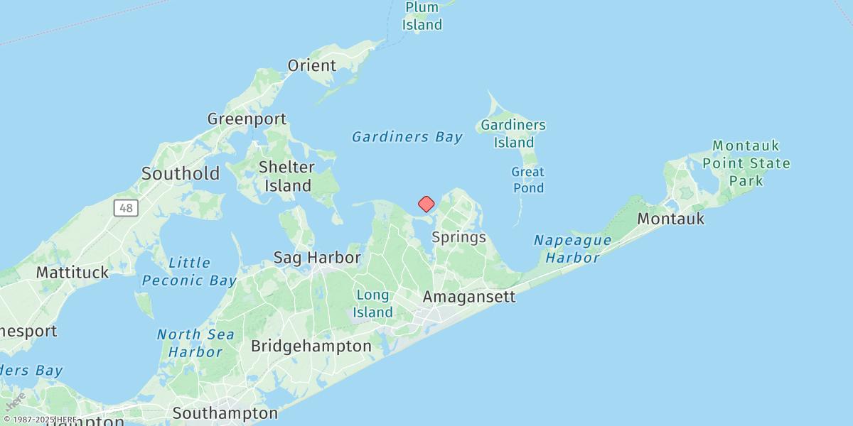 Map of Threemile Harbor Entrance, Gardiners Bay