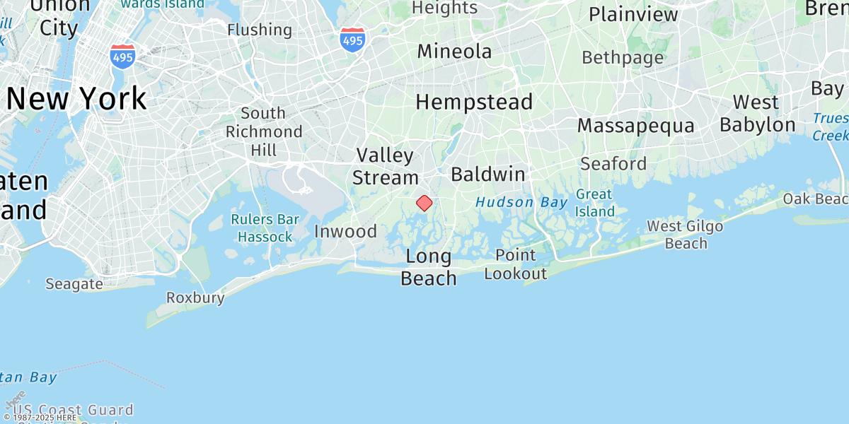 Map of Bay Park, Hewlett Bay