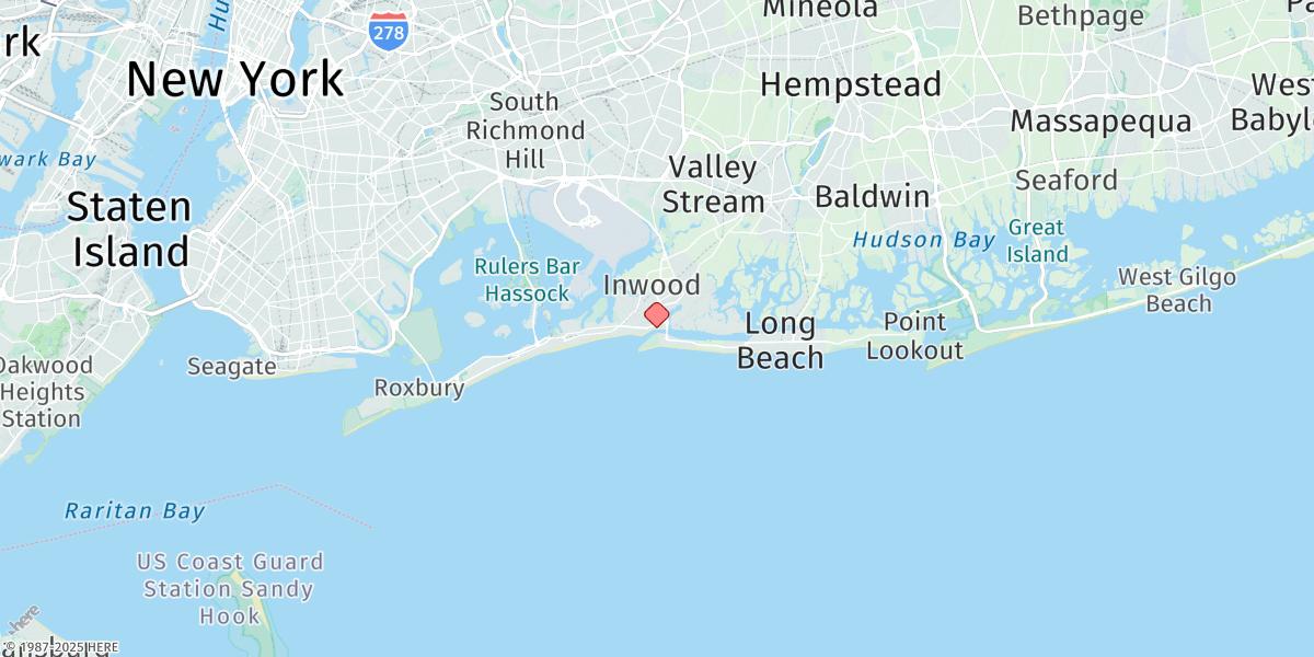 Map of East Rockaway Inlet, Atlantic Beach