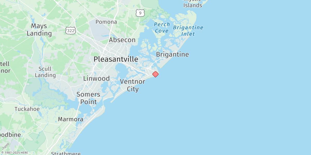 Map of Atlantic City, Ocean