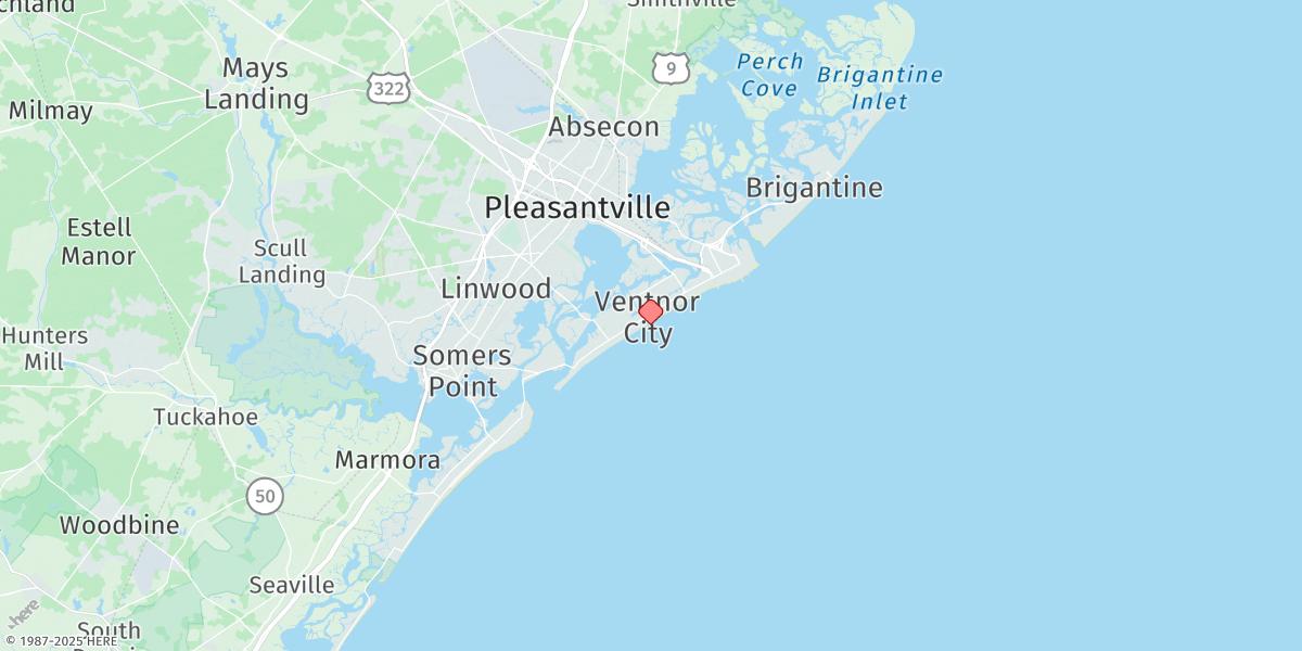 Map of Ventnor City, Ocean Pier