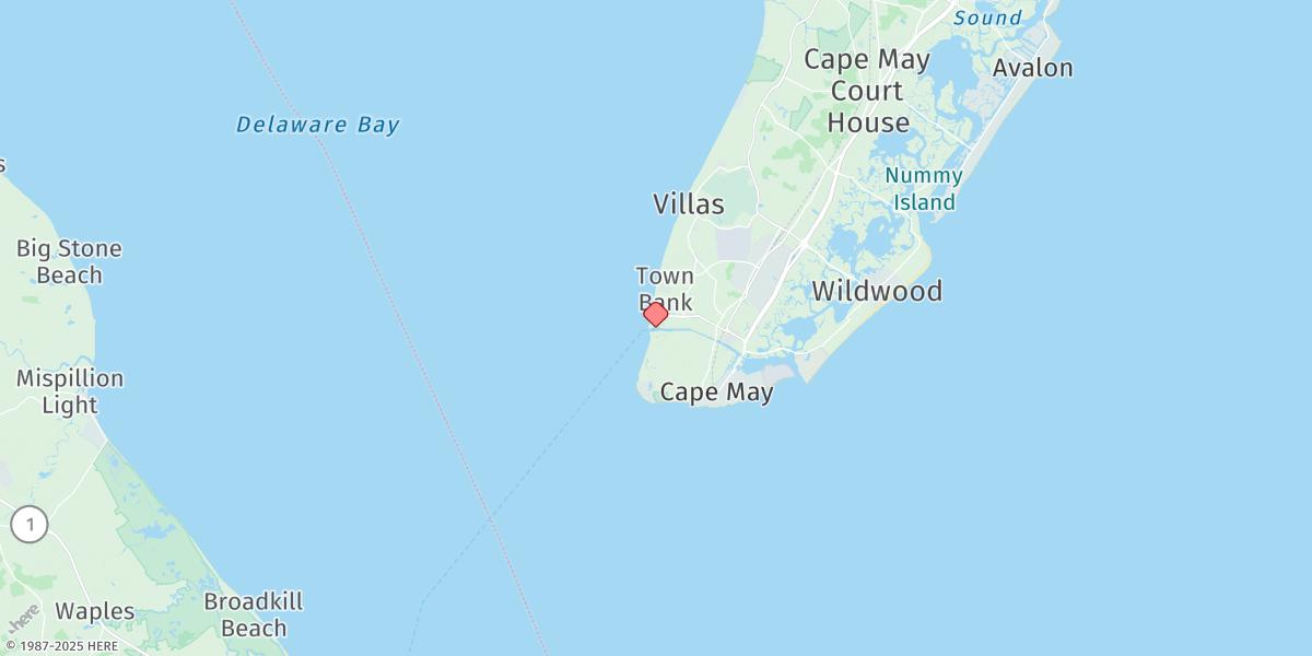 Map of Cape May, Ferry Terminal