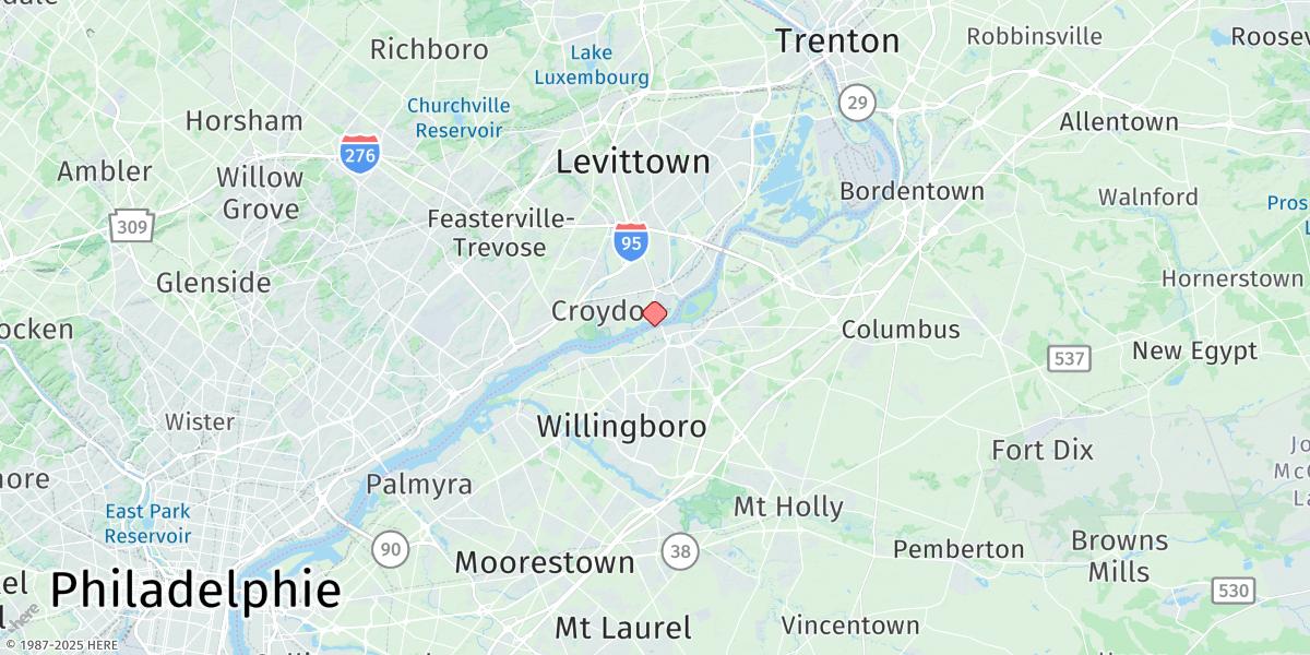 Map of Burlington, N.j.