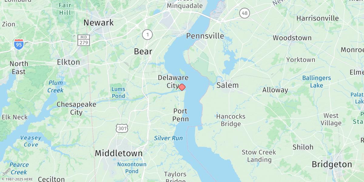 Map of Reedy Point