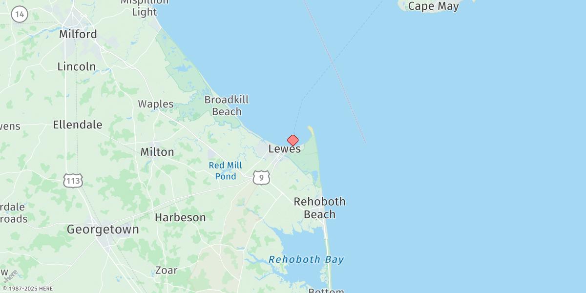 Map of Lewes (Breakwater Harbor)