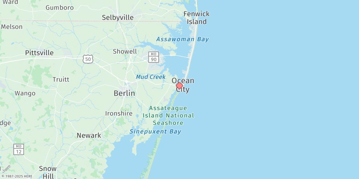 Map of Ocean City Inlet