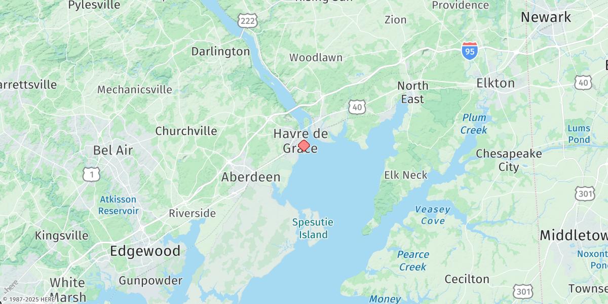 Map of Havre De Grace
