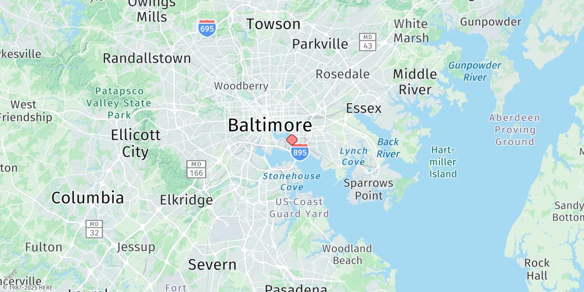 Map of Baltimore, Fort Mchenry