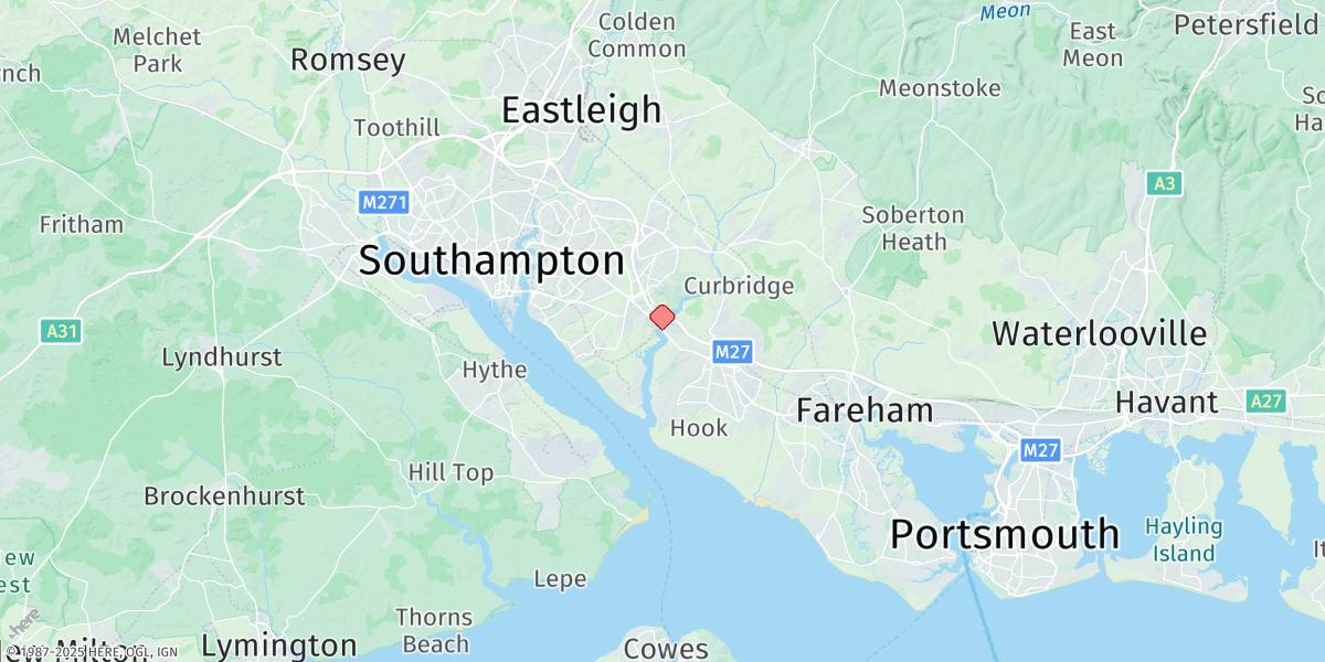 Map of Bursledon