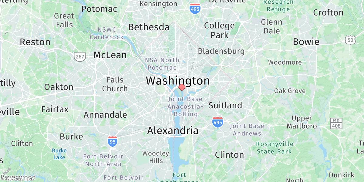 Map of Washington, Washington Channel, D.c.